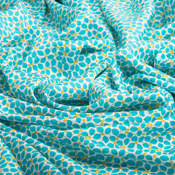 Ткань плательная вискоза Санторини, 145 см 120 гр/м2 для платьев, юбок, брюк, детской одежды Марічка бірюза, фото 4