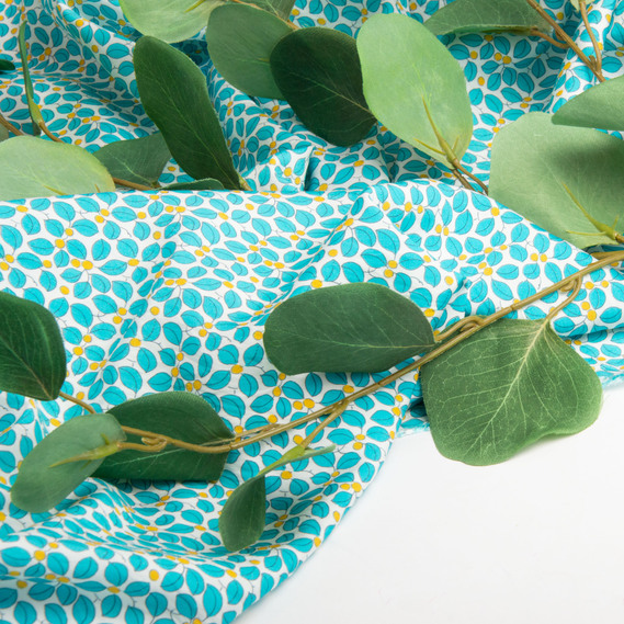 Ткань плательная вискоза Санторини, 145 см 120 гр/м2 для платьев, юбок, брюк, детской одежды Марічка бірюза, фото 5