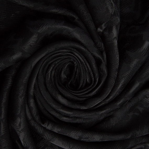 Тканина плательна жакард 140 гр/м2 145 см чорна натуральна, віскоза та бавовна мармур , фото 1