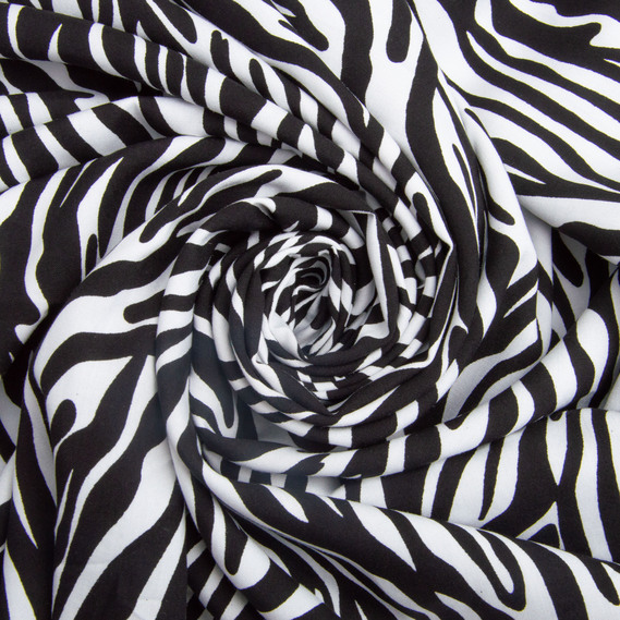 Staple viscose dress fabric 145 cm 95 gsm for dresses, skirts, trousers, jumpsuits зебра міні, фото 1