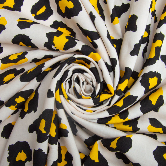 Тканина платтяна штапель віскоза 145 см 95 г/м2 для суконь, спідниць, брюк, комбінезонів, дитячого одягу Анімал, фото 1
