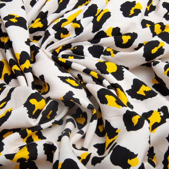 Тканина платтяна штапель віскоза 145 см 95 г/м2 для суконь, спідниць, брюк, комбінезонів, дитячого одягу Анімал, фото 3