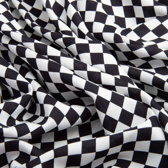 Тканина платтяна штапель віскоза 145 см 90 г/м2 для суконь, спідниць, брюк, комбінезонів, дитячого одягу шахи, фото 3