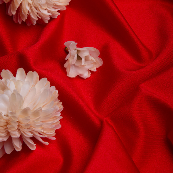 Ткань трикотаж Бифлекс 200 гр/м2 стрейчевая эластичная блестящая для купальников и спортивной одежды червона, фото 3