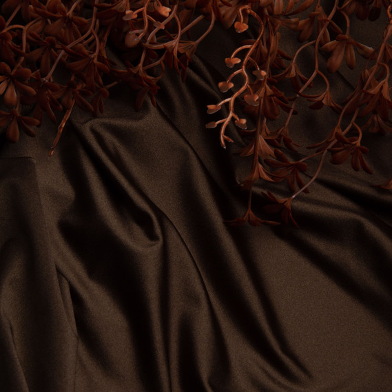 Knitted fabric Supplex 200 g/m2, stretch knitted fabric, elastic shiny fabric коричнева, фото 3