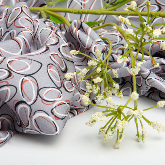 Staple fabric viscose, natural dress fabric, for blouses, dresses, skirts камінці, фото 4