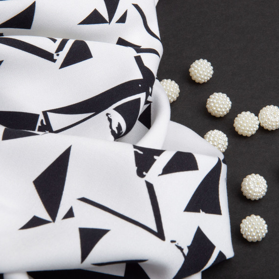 Тканина штапель твіл віскоза 160 гр/м2 145 см платтяна тканина натуральна, для блузок, суконь, спідниць графіті, фото 4