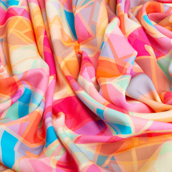 Тканина штапель твіл віскоза 160 гр/м2 145 см платтяна тканина натуральна, для блузок, суконь, спідниць вітраж, фото 3