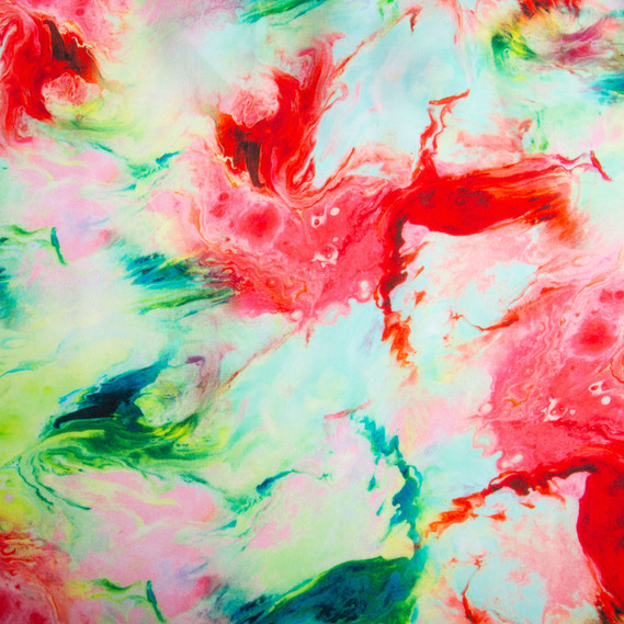 Ткань плательная штапель вискоза 145 см 130 гр/м2 для платьев, юбок, брюк, комбинезонов, детской одежды акварель , фото 2