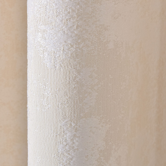 Ткань портьерная однотонная Фонлук Leopar Soft, 285 см, 280 гр/м2, шторная ткань, ткань для штор, шторы, портьеры, гардины, ткань гардинная V-12755 крем, фото 2