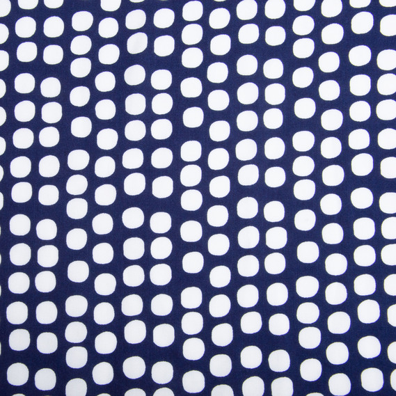 Staple viscose dress fabric 145 cm 90 gsm for dresses, skirts, trousers, jumpsuits горохи т/синя, фото 2