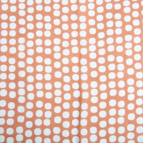 Тканина платтяна штапель віскоза 145 см 90 г/м2 для суконь, спідниць, брюк, комбінезонів, дитячого одягу горохи карамель, фото 2