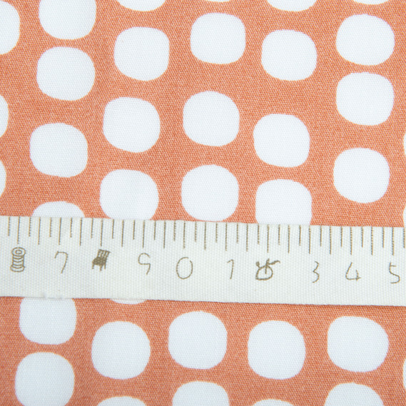 Тканина платтяна штапель віскоза 145 см 90 г/м2 для суконь, спідниць, брюк, комбінезонів, дитячого одягу горохи карамель, фото 5