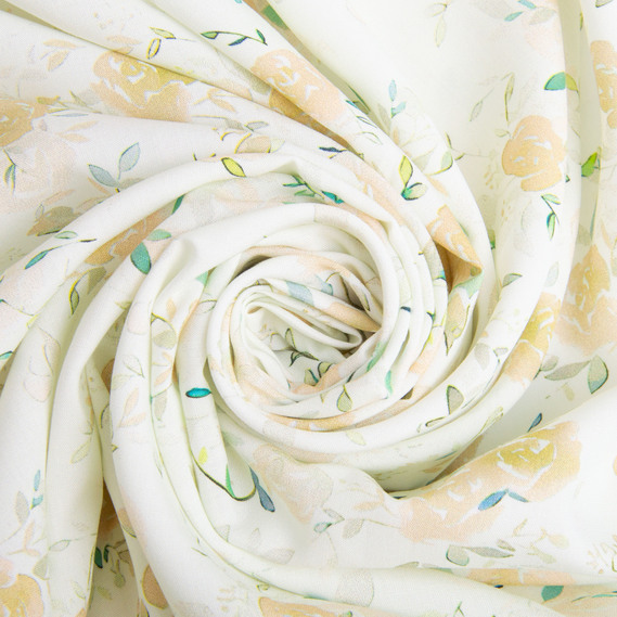 Тканина платтяна штапель віскоза 145 см 90 г/м2 для суконь, спідниць, брюк, комбінезонів, дитячого одягу Розалі салат, фото 1