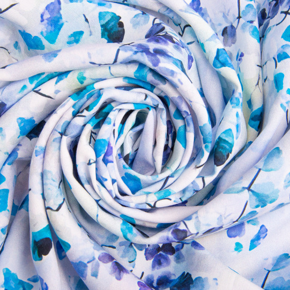 Ткань плательная штапель вискоза 145 см 90 гр/м2 для платьев, юбок, брюк, комбинезонов, детской одежды травень блакитна, фото 1