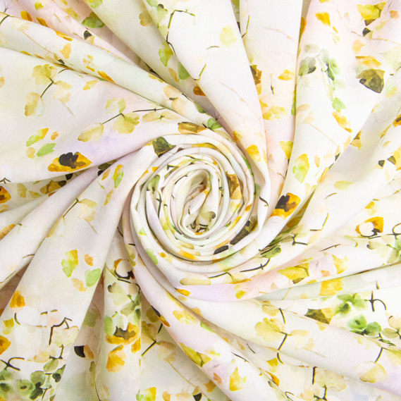 Тканина платтяна штапель віскоза 145 см 90 г/м2 для суконь, спідниць, брюк, комбінезонів, дитячого одягу травень салат, фото 1