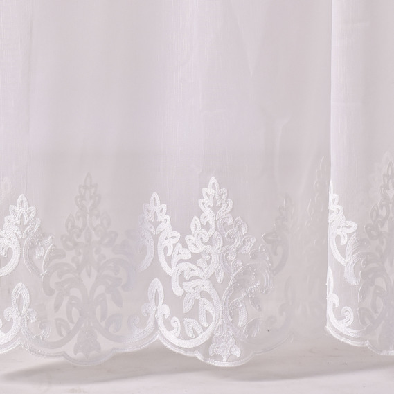 Ткань тюль бамбук с вышивкой Венеция, 315 см, 58 гр/м2, тюлевая ткань, ткань для тюля, гардины, ткань гардинная V-02 ecru, фото 2 Ткань тюль бамбук с вышивкой Венеция, 315 см, 58 гр/м2, тюлевая ткань, ткань для тюля, гардины, ткань гардинная V-02 ecru, фото 2