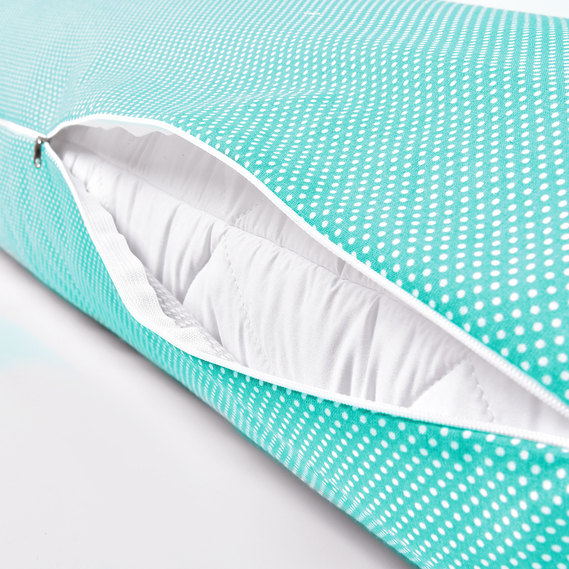 Наволочка для подушки NORDIC TM IDEIA 40х140 см бязь з блискавкою м`ята, фото 4