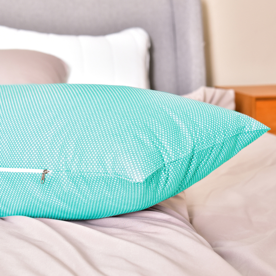 Наволочка для подушки NORDIC TM IDEIA 40х140 см бязь з блискавкою м`ята, фото 7