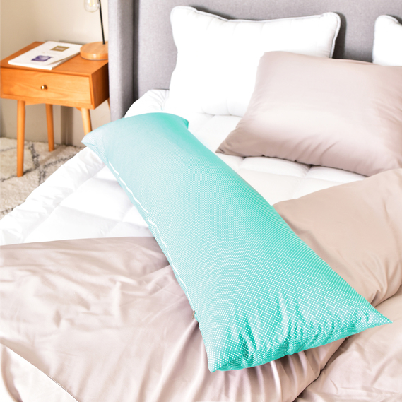 Наволочка для подушки NORDIC TM IDEIA 40х140 см бязь з блискавкою м`ята, фото 8