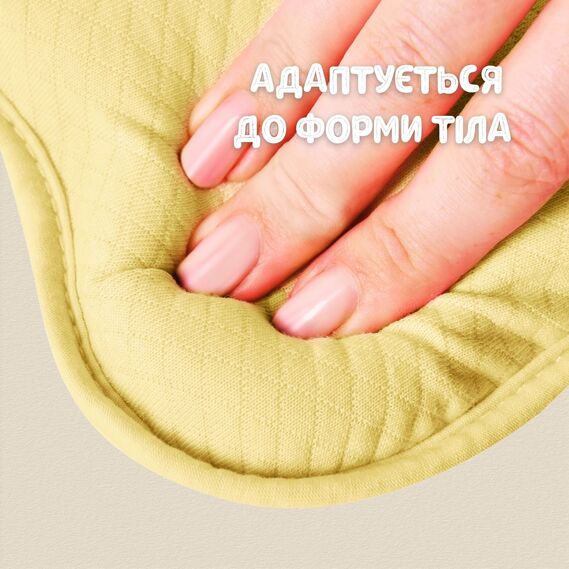 Подушка ортопедична дитяча BabyComfort PAPAELLA 27х22х3 см з ефектом пам`яті, у формі ведмедика жовта, фото 8