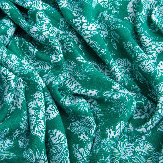 Тканина штапель твіл віскоза 160 гр/м2 145 см платтяна тканина натуральна, для блузок, суконь, спідниць Сімона зелена, фото 3