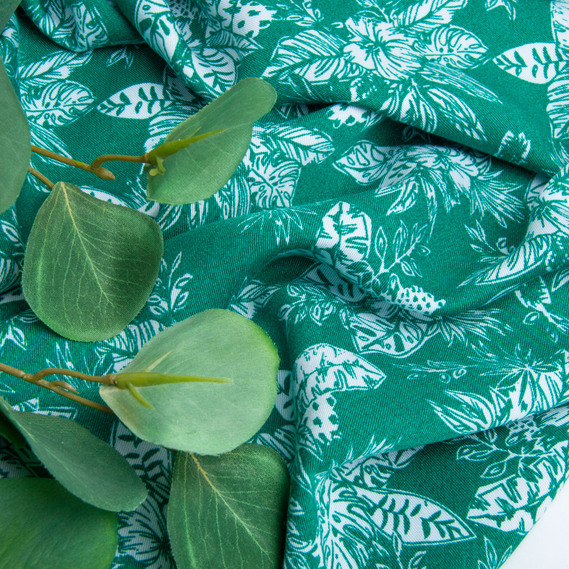 Тканина штапель твіл віскоза 160 гр/м2 145 см платтяна тканина натуральна, для блузок, суконь, спідниць Сімона зелена, фото 4