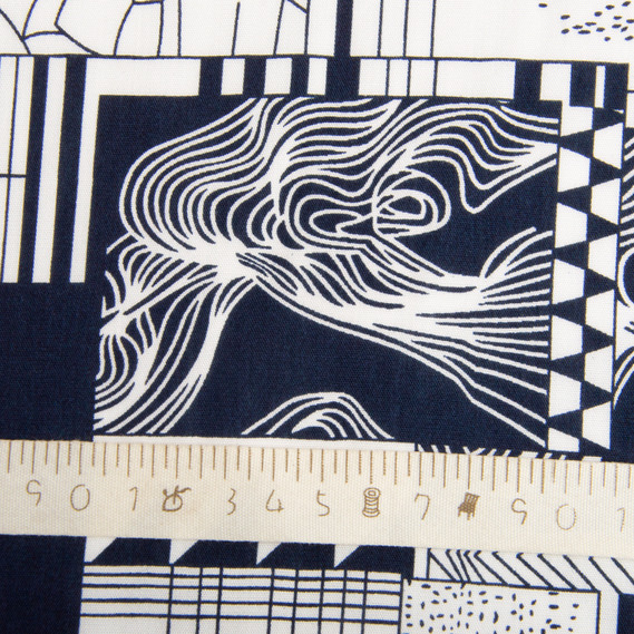 Тканина платтяна штапель віскоза 145 см 130 г/м2 для суконь, спідниць, брюк, комбінезонів, дитячого одягу Фентезі т/синя, фото 5