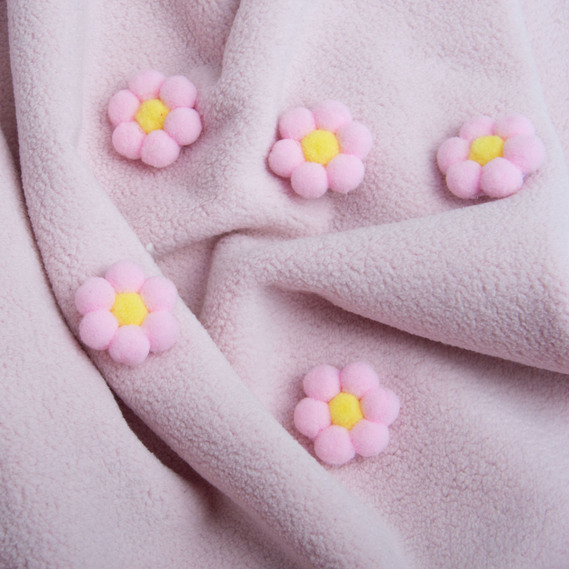 Fabric fleece premium Teddy 140 cm 360 gsm for hoodies, tracksuits, fleece jackets пудра, фото 4