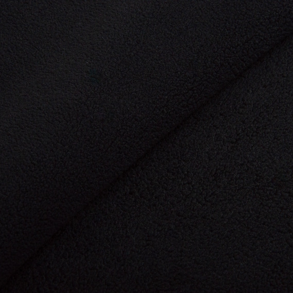 Fabric fleece premium Teddy 140 cm 360 gsm for hoodies, tracksuits, fleece jackets чорна, фото 2