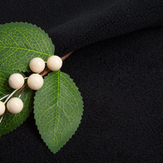 Ткань флис премиум Тедди 140 см 360 гр/м2 для кофт, спортивных костюмов, флисовок чорна, фото 4 Ткань флис премиум Тедди 140 см 360 гр/м2 для кофт, спортивных костюмов, флисовок чорна, фото 4