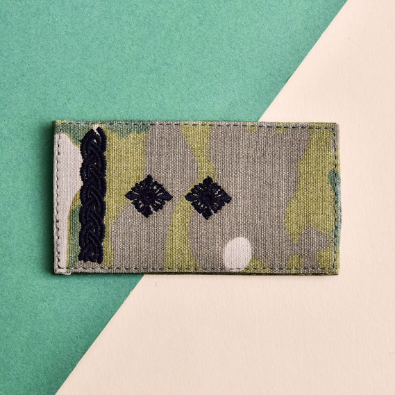 Набор шевронов 2 шт на липучке звание Подполковник на мультикаме 5х10 см, вышитый патч нашивка шеврон, фото 6 Набор шевронов 2 шт на липучке звание Подполковник на мультикаме 5х10 см, вышитый патч нашивка шеврон, фото 6