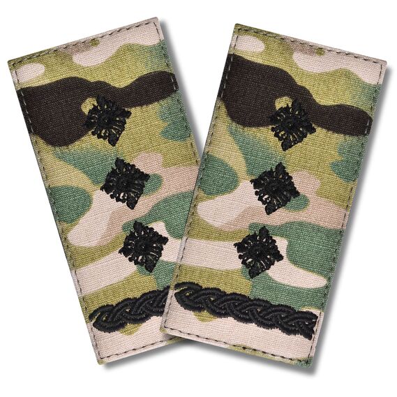 2 piece chevron set with hook backing epaulette rank AFU Colonel on Multicam 5х10 cm embroidered patch insignia chevron, фото 1 2 piece chevron set with hook backing epaulette rank AFU Colonel on Multicam 5х10 cm embroidered patch insignia chevron, фото 1