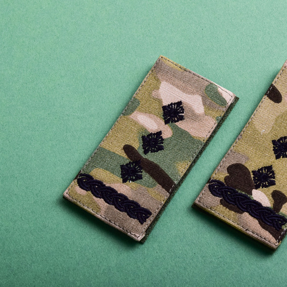 2 piece chevron set with hook backing epaulette rank AFU Colonel on Multicam 5х10 cm embroidered patch insignia chevron, фото 4 2 piece chevron set with hook backing epaulette rank AFU Colonel on Multicam 5х10 cm embroidered patch insignia chevron, фото 4