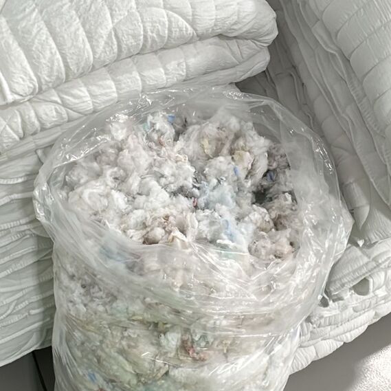Наповнювач волокно текстильне регенероване, штучна текстильна вата 5 кг, вторсировина, фото 6 Наповнювач волокно текстильне регенероване, штучна текстильна вата 5 кг, вторсировина, фото 6