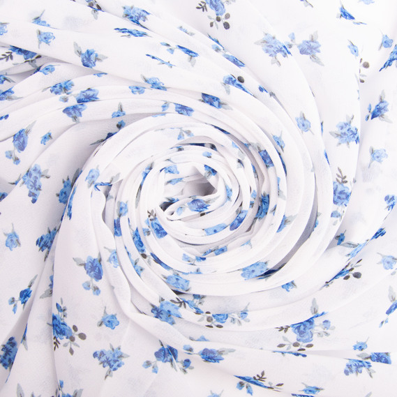 Ткань шифон плательная легкая воздушная 75 гр/м2 150 см для платьев, юбок, блуз, аксессуаров трояндочки, фото 1