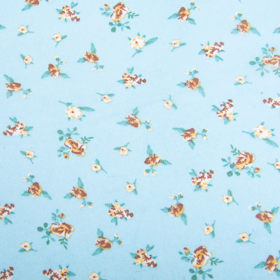 Dress fabric chiffon lightweight airy 75 gsm 150 cm 100% polyester for dresses, skirts, blouses, accessories¶ трояндочки блакитний, фото 2