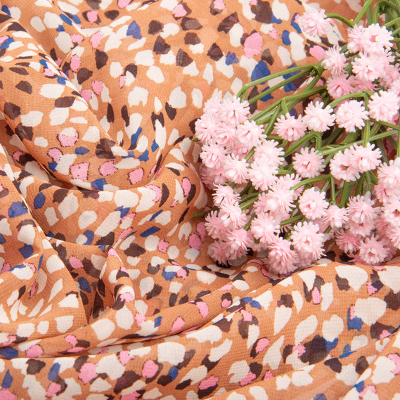 Ткань шифон плательная легкая воздушная 95 гр/м2 150 см для платьев, юбок, блуз, аксессуаров камінці, фото 4