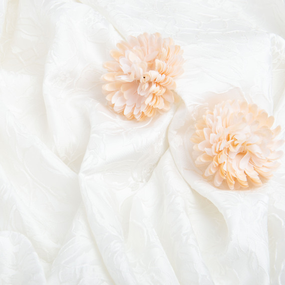 Jacquard suit fabric Rose 150 cm wide 125 g/m2 for clothing, dresses, suits, and skirts крем , фото 4