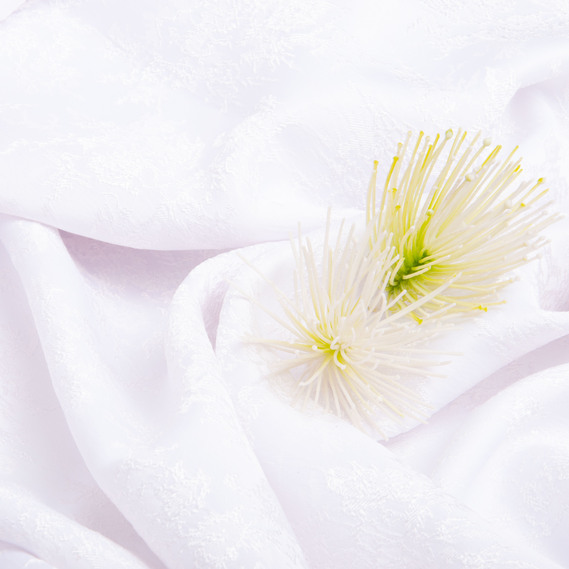 Jacquard suit fabric Bouquet 150 cm wide, 190 g/m2, made of viscose and cotton natural composition, suitable for clothing, dresses, suits, and skirts біла, фото 4