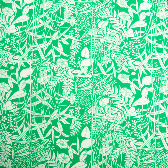 Тканина шифон платтяна легка повітряна стрейч 110 г/м2 150 см для суконь, спідниць, блуз, аксесуарів флора зелена, фото 2