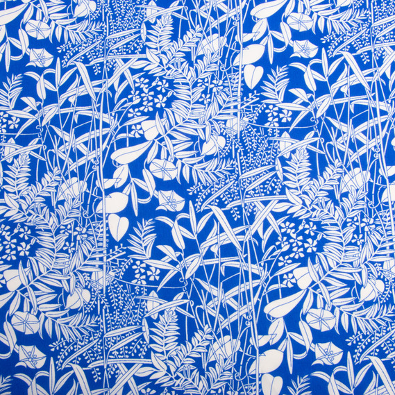 Ткань шифон плательная легкая воздушная стрейч 110 гр/м2 150 см для платьев, юбок, блуз, аксессуаров флора електрик, фото 2