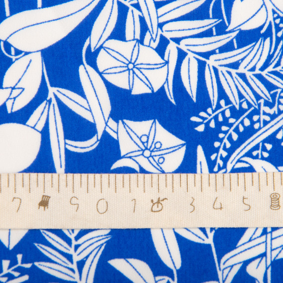 Ткань шифон плательная легкая воздушная стрейч 110 гр/м2 150 см для платьев, юбок, блуз, аксессуаров флора електрик, фото 5