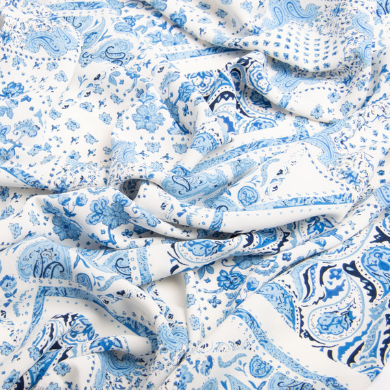 Тканина шифон платтяна легка повітряна стрейч 110 г/м2 150 см для суконь, спідниць, блуз, аксесуарів Санторіні, фото 3