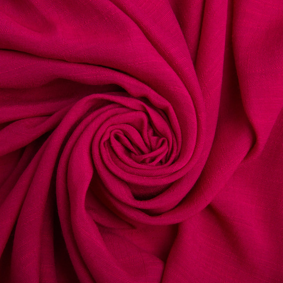 Тканина платтяна віскоза 145 см 93 г/м2 для суконь, легких костюмів, брюк, дитячого одягу фуксія, фото 1