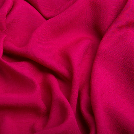 Тканина платтяна віскоза 145 см 93 г/м2 для суконь, легких костюмів, брюк, дитячого одягу фуксія, фото 2