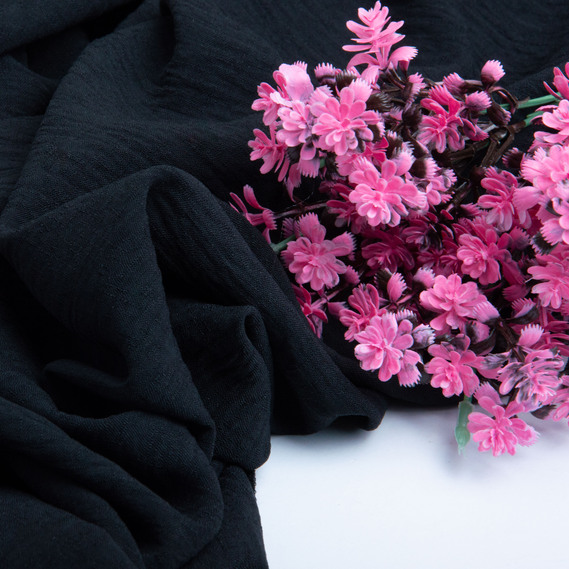 Dress fabric Amira 150 cm wide, 180 g/m2, suitable for clothing, dresses, suits, and skirts чорна, фото 3