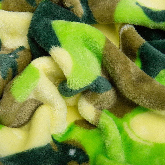 Тканина махрова Велсофт 140 см 280 гр/м2 для халатів, піжам, пледів і покривал надзвичайно м’яка Діно салат, фото 3