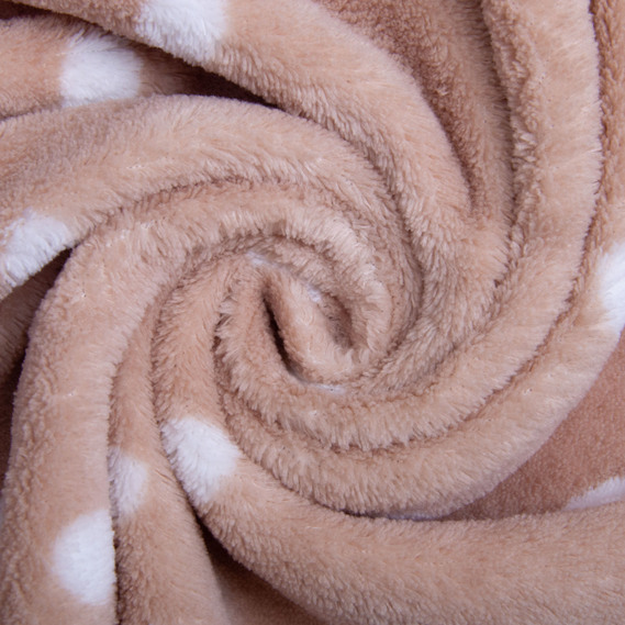 Ткань махровая Велсофт 140 см 280 гр/м2 для халатов, пижам, пледов и покрывал супер мягкая горошок, фото 1