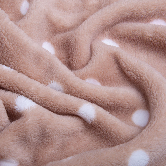 Ткань махровая Велсофт 140 см 280 гр/м2 для халатов, пижам, пледов и покрывал супер мягкая горошок, фото 3